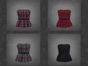 ABERCROMBIE & FITCH PLAID CAMI TANK TOP SHIRT BRENNA Abra STRAPLESS
