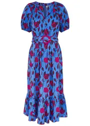 Diane Von Furstenberg Lindy Printed Stretch Cotton-poplin Midi Dress - Multicoloured - 14 (UK18 / Xxl) 14 (UK18 / XXL)