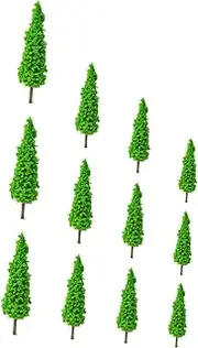 12pcs Miniature Simulation Tree Models for Home Decor Green Mini Trees for Cabinet and Closet Adornment for Landscape and Decoration