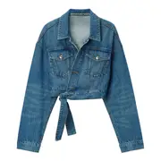 [Alexander Wang] Regen Cotton Denim Wrapped Jacket