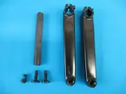 SE Bikes BMX Bicycle V-Ridge Crank Cromo Black 3 Piece Set 175 mm with Axle -New