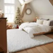 Ophanie Upgraded 3x5 Feet White Rugs for Bedroom Fluffy, Shaggy Bedside Floor