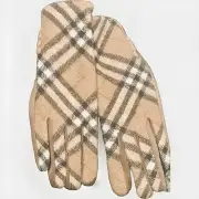 Elegant Plaid Stretchy Women’s Gloves Polyester Spandex