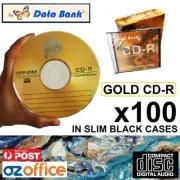 PREMIUM 100 x DATA BANK CD GOLD Blank CD-R 80min Recordable Disc TDK CD Quality