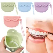 Portable Silicone Denture Case Retainer Storage Mouth Guard Container Waterproof