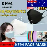 KF94 Face Mask 4-Layer Disposâble Masks Filter Protective Mouth Cover 5/100PCS