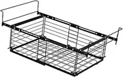 B Baosity Hanging Chest Freezer Basket, Refrigerator Basket, Versatile, Expandable, Storage Container Freezer Divider Rack for Pantry, Black