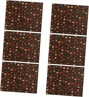 WATIIFUFU DIY Wrapping Paper Roll 6 Sheets Set Retro EU Style Festive Packaging Paper Bright Patterns Perfect for Birthday Christmas Decor