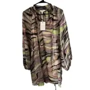 Ted Baker Zeenaa Dress Womens Size US 0 to 2 S Blouson Sleeve Mini Colorful NWT