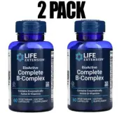 Life Extension, BioActive Complete B-Complex, 2 PACK, 60 Vegetarian Capsules x 2