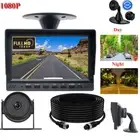 Truck Bus Car Rear View Kit 7" Mirror Monitor Night Vision Backup Reverse Camera
