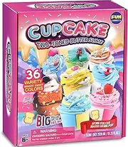 36 Big Cupcake Butter Slime Packs for Girls, FunKidz Two Toned Butter Slime Kit for Kids Party Favors Premade Bulk Slime Toys