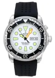 Ratio FreeDiver Automatic White Dial Diver's Men's Watch 1068HA90-34VA-WHT-V02