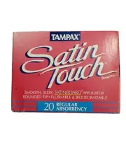 Tampax Satin Touch Tampons Vintage 1994 ~19 Pk Regular Absorbency Box Movie Prop