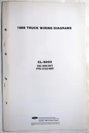 1989 Ford CL-9000 Fold Out Electrical Wiring Diagrams Original