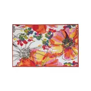 Catzon Bathroom Rugs Faux Wool Non Shedding Floor Carpet for Entryway-Pink Flower