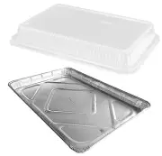 Handi-Foil Half 1/2 Size Sheet Cake Aluminum Foil Pan w/Clear High Dome Lid 20PK