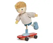 Tender Leaf Toys Edward Doll w/ Flexible Limbs & His Skateboard Set Kids 3y+
