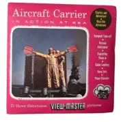 Sawyer's 760ABC Aircraft Carrier in Action at Sea view-master Packet SEALED