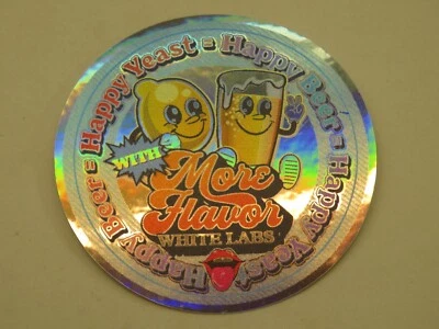 Beer Brewers STICKER: WHITE LABS: Pure Yeast for Happy Beers! ~ San Diego, CA