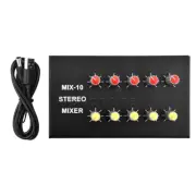 Audio Signal Board 10CHs Mixer Amplifier Distributor 3.5mm Aux 2 input 10 Output