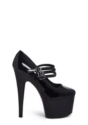 [Y.R.U.] Natasha Platform Stiletto Heels - Black