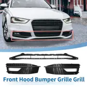 Front Lower Bumper Grille Grill for Audi A4 B8PA 13-15 Black Sport Style 1 Set