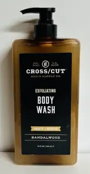 Cross/ Cut Men’s Co. ~ Sandalwood Exfoliating Body Wash 32 fl oz