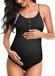 [Summer Mae] Womens Sexy Bikini Set Tie Knot Front Solid High Waist Push Up 2PCS Swimsuit