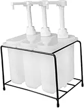 STARTIST Condiment Pump Station Condiment Rail Condiment Center for Gas Stations, Restaurants, and Fast Food, 1L 3 Bottle