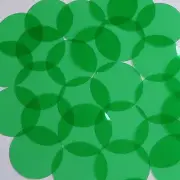 Sequin 40mm Round Shape Vinyl Go Go Trans Green. Made in USA