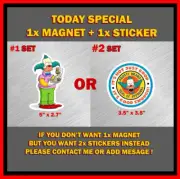 Simpsons - Krusty Brand Seal of Approval Stickers Magnets