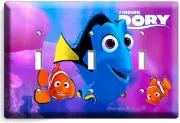 FINDING DORY PINK JELLYFISH NEMO TRIPLE LIGHT SWITCH WALL PLATE OCEAN KIDS ROOM