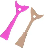 Mikinona 2pcs Silicone Eyeliner Stencil Tool Mascara Applicator for Safe Makeup Application