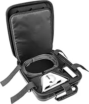 Water Proof Hard Case Fits Mini Dish Kit, Shock Absorption Mini Carrying Case for Mount Pipe Adapter Ethernet Cable