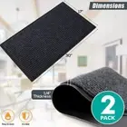 2 Pack Striped Door Floor Mat Outdoor Indoor Rug Entryway with Rubber Backing US