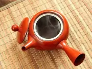 Tokoname-yaki Shudei Kiku Kyusu *Stainless Steel Tea Strainer Inclu From Japan