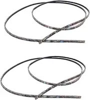 Parliky 2pcs Gf105 800mm Abalone Shell Guitar Trim 3mm Purfling Strip for Ukulele Mandolin Banjo Repair
