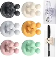 Paifeancodill Silicone Toothbrush Holder, 6 Pcs Multi-Function Wall Hooks Waterproof self Adhesive Single Toothbrush Hook Plug Holder for Wall for Hanging Bathroom Kitchen Living Room Office (6)