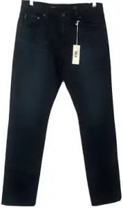 AG Adriano Goldschmied Mens Size 30X34 The Everett Slim in Drill (dark blue)