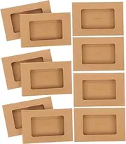 Homoyoyo 10pcs Open Window Postcard Storage Boxes Paper Envelopes for Unique Holiday Mailing Letters Catalogs Invoices and More