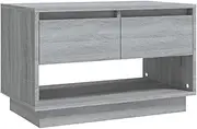 vidaXL TV Cabinet Indoor Living Room Bedroom Entertainment Centre Stereo Storage HiFi Cabinet TV Stand Unit Furniture Grey Sonoma Engineered Wood