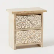 Pilbeam Living Ambretta 2 Drawer Storage Cabinet