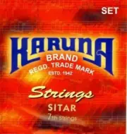Karuna Brand Sitar Strings Set, 7 Main Only, Kharaj Pancham style Without Tarabh