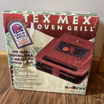 Salton Taco Bell Tex Mex Oven Grill Press Mexican Omelet *RARE* Vintage