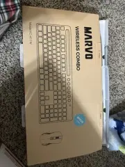 Wireless Keyboard & Mouse Combo, MARVO 2.4G Ergonomic Wireless Keyboard