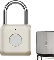 [Generic] Waterproof Intelligent Lock for Locker - Waterproof Thumbprint Locker Lock | Smart Padlock with Keyless Biometric for Bookcase, Suitcase, Backpack, School