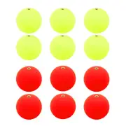 12pcs Fishing Bobber 30mm Slip Foam Floats Buoy Rig Stoppers, Red Yellow