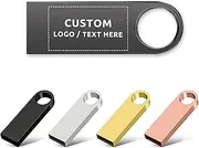 Custom USB Flash Drive, Bulk Personalized Metal USB 2.0 Memory Sticks Thumb Drives, Ideal for Corporate Gifts, Promotional Giveaways, Photography & Music Studios and Non-Profits (1 GB,100 PCS)