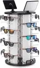 40 PCS Sunglasses Display Stand Rotating with Mirror - 360° Rotating Counter Top